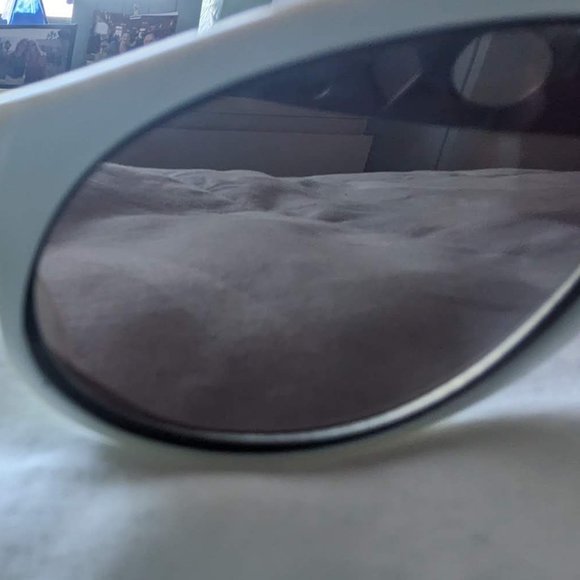 Women\'s Cat eye Sunglasses - White w/ Black Metal Temples main image 2